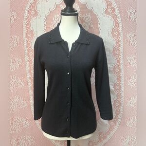 Periscope Black Knit Cardigan Sz S/P